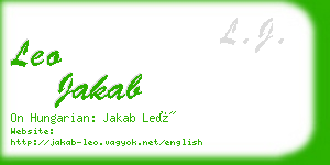 leo jakab business card